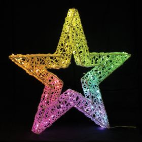 LED Star 22.5"H Iron Wire UL Plug