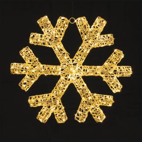 LED Snowflake 24"H Iron Wire UL Plug