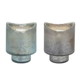 Candle in Glass (Set of 2) 4"D x 5"H Glass/Paraffin/Soy
