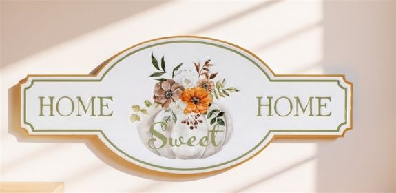 Home Sweet Home Sign 21.75"L x 9.5"H Iron