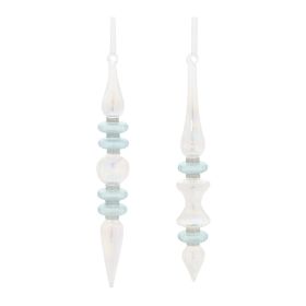 Finial Drop Ornament (Set of 24) 10.5"H Glass