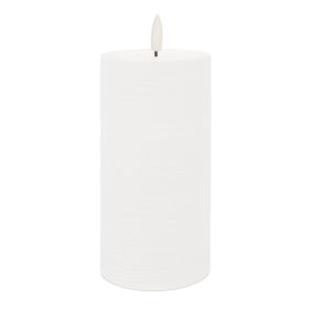 FIA Wick Candle WHITE (Set of 2) 3"D x 6"H Wax/Plastic 2 C Batteries Not Included