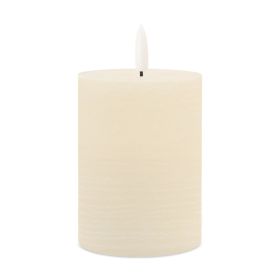 FIA Wick Candle CREAM (Set of 2) 3" x 4"H Wax/Plastic 2 C Batteries Not Included
