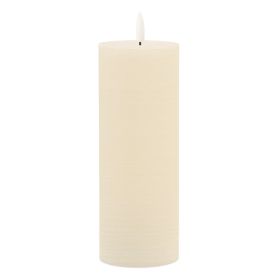 FIA Wick Candle CREAM (Set of 2) 3"D x 8"H Wax/Plastic 2 C Batteries Not Included