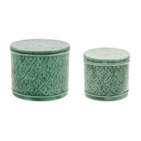 Container (Set of 2) 5"D x 4.5"H, 5.5"D x 5"H Iron