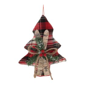 Tree w/Skies Ornament (Set of 12) 6"H Polyester