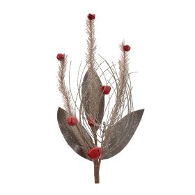 Pine Spray (Set of 6) w/Bells 18"H Plastic/Wire
