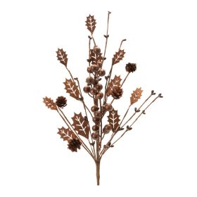 Mixed Holly and Berry Spray (Set of 6) 18"H Styrofoam/MDF