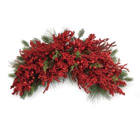Mixed Berry and Pine Crest 31"L Plastic/Styrofoam