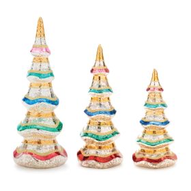 Tree (Set of 3) 7.5"H, 9.5"H, 11.5"H Glass