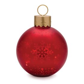 LED Ornament Decor 9.5"D x 11"H Glass 3 AAA Batteries Not Included