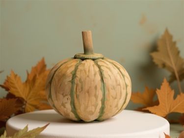 Pumpkin (Set of 2) 7"D x 7"H Wood/MDF