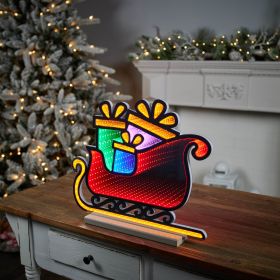 Sleigh w/Packages Ekkolight 17"L x 14.5"H Acrylic UL Plug