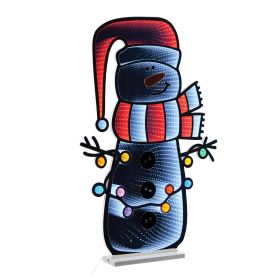 Snowman w/Lights Ekkolight 35"H Acrylic UL Plug