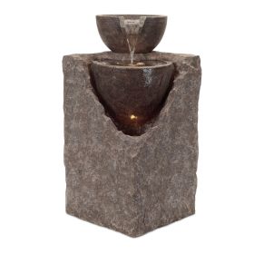 Fountain 11.5"SQ x 24"H Resin