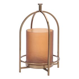 Candle Holder 7"D x 11.25"H Iron/Glass