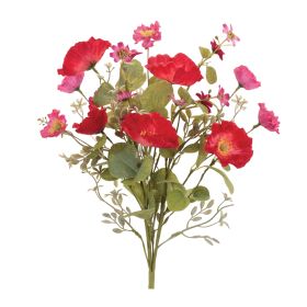 Mixed Poppy Bush (Set of 4) 21"H EVA/Polyester