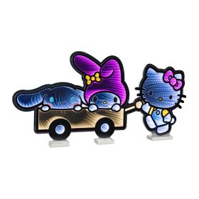 Hello Kitty and Friends Wagon Ekkolight 40"L x 20"H Acrylic UL Plug