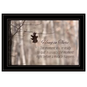 "Hang in There! " by Lori Deiter, Ready to Hang Framed Print, Black Frame