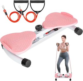 Waist Twister, Exercise Twist Boards Twisting Waist Machine for Women Belly Fat, Noiseless Ab Twister Machine with Resistance Bands