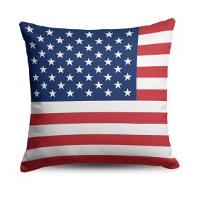 USA Flag Throw Pillow 18x18 inches