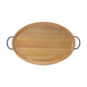 Tray 27.5"L x 16.5"W x 2.75"H Wood/Iron
