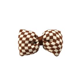 Plaid Bow Hair Clips-Coffee 9672 (Option: 6926398659672)