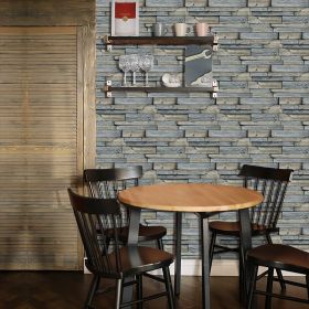 12 Pcs/Set Irregular Color Blocked Wood Grain Peel And Stick Wallpaper PVC Water Resistant And Oil Proof Hanging Decorative Tiles For Kitchen Bat (PCS: 12MW003)