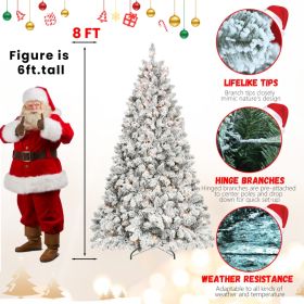 PVC, Christmas Tree, Christmas Decorations, Warm Lights (Option: 8ft)